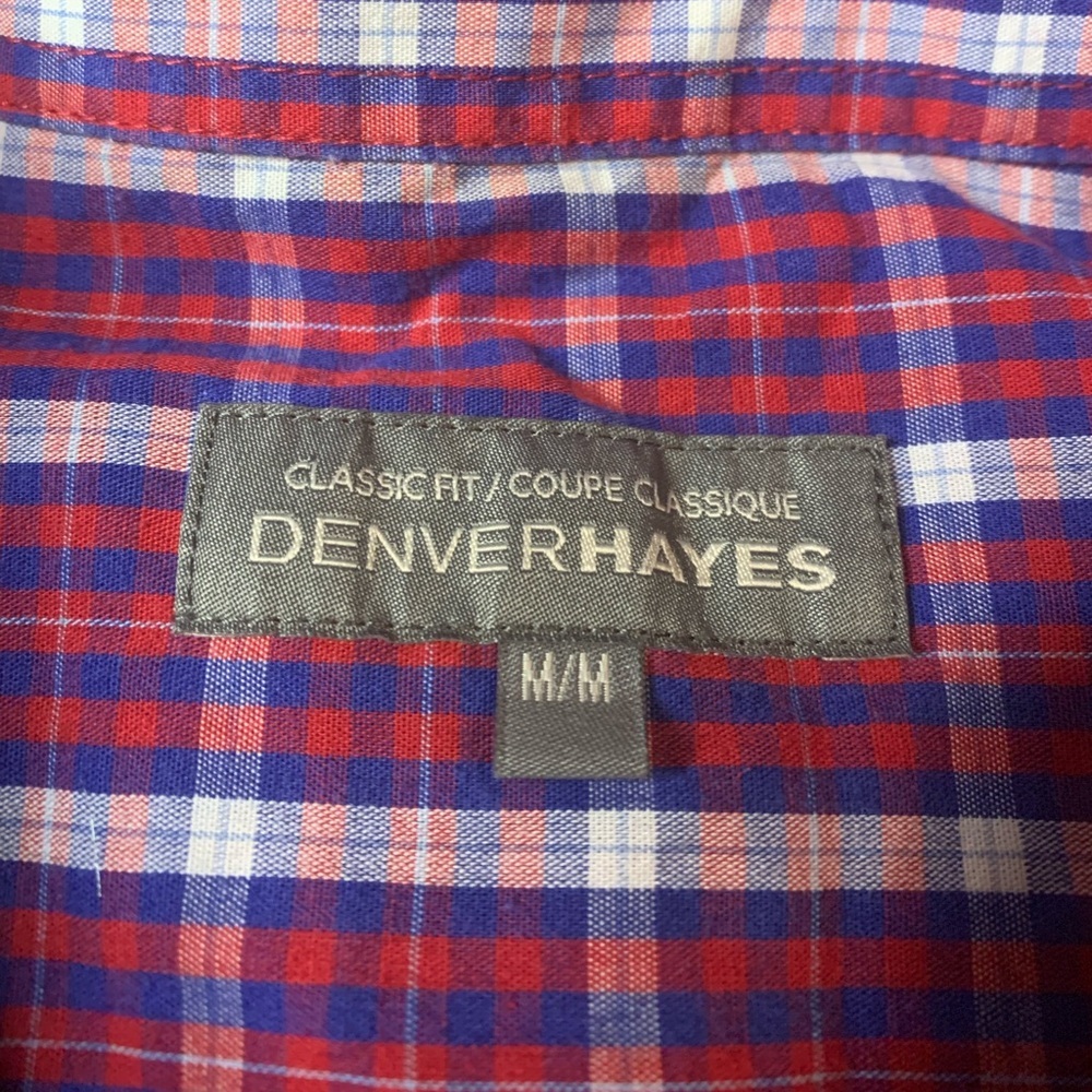Denver Hayes Men’s Classic Fit Plaid Short Sleeve Button Down Shirt - Medium - Picture 3 of 7